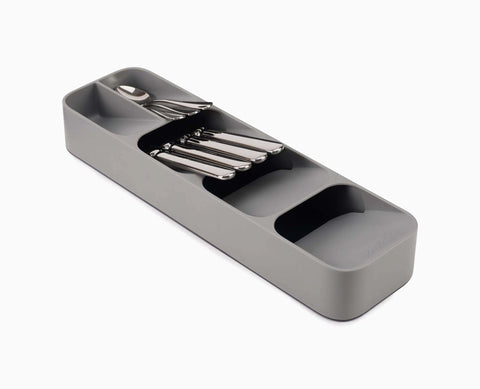 DrawerStore™ Compact Cutlery Organizer - Gray | Joseph Joseph