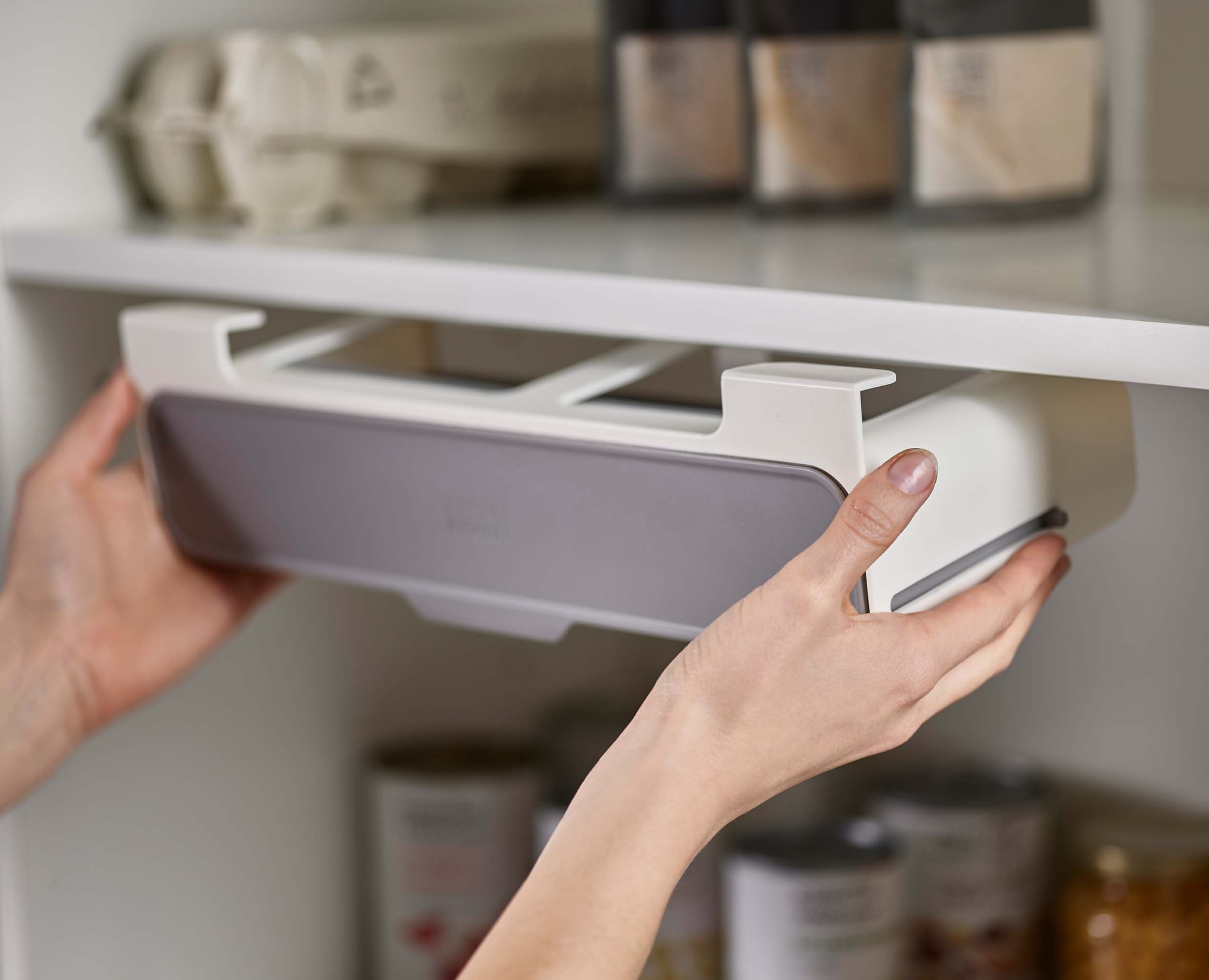 CupboardStore Gray Under shelf Spice Rack