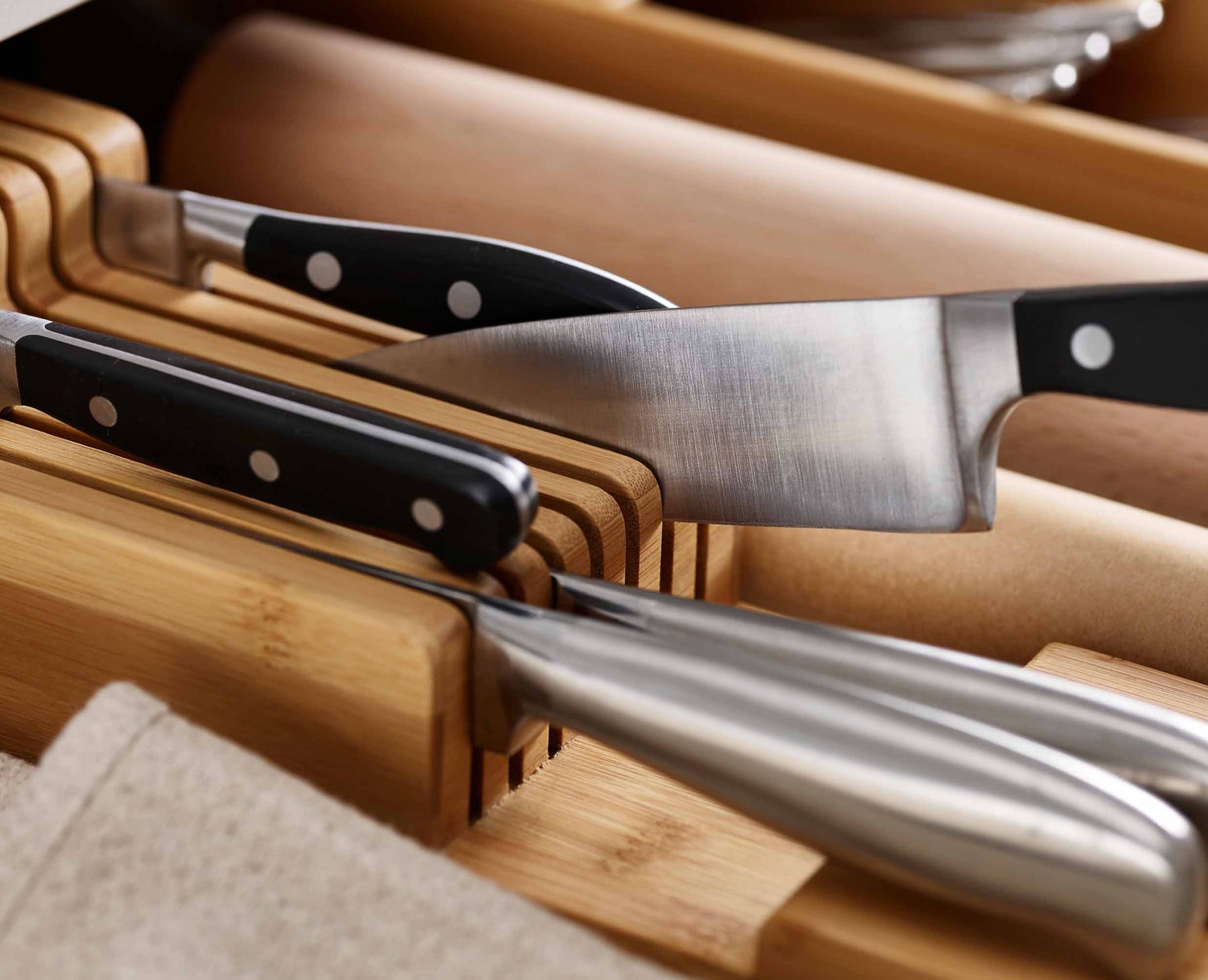 DrawerStore™ Bamboo Compact Knife Organizer | Joseph Joseph