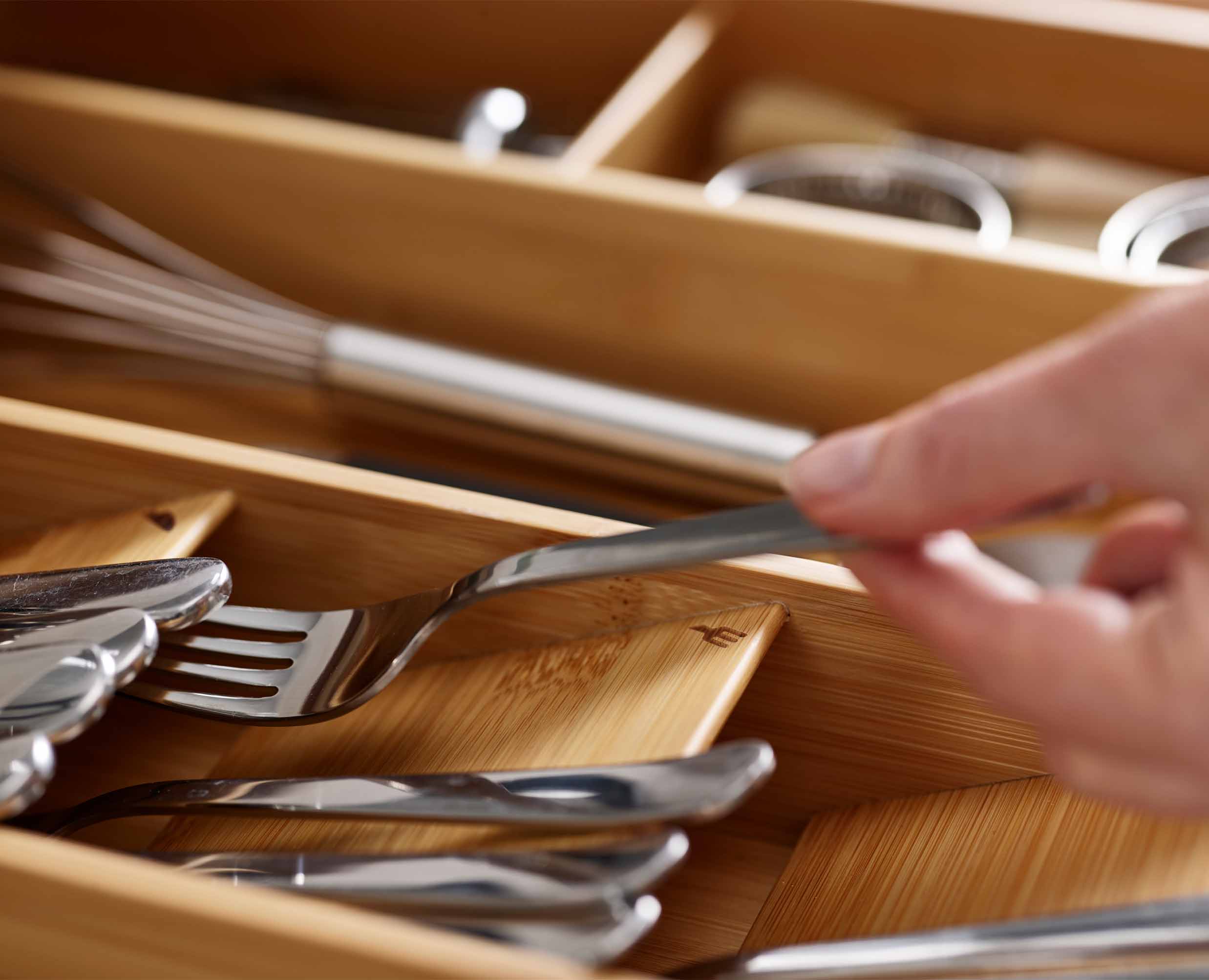 DrawerStore Bamboo Cutlery, Utensil Organiser | Joseph Joseph