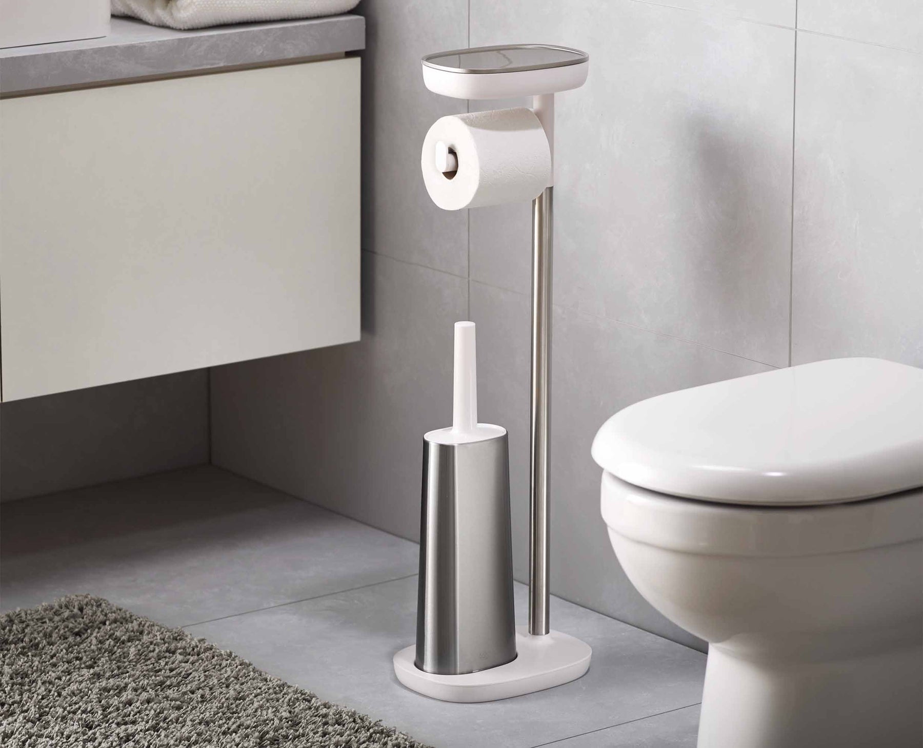 Toilet Paper Holder & Toilet Brush Set
