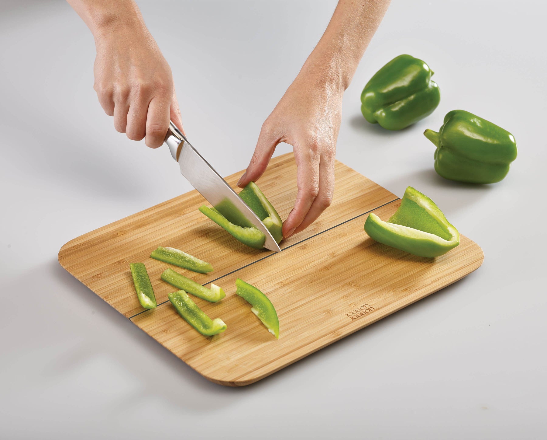Chop2Pot™ Bamboo Folding Cutting Board